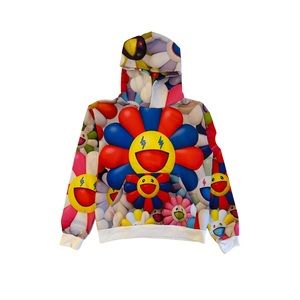 J Balvin X Takashi Murakami all over flowers Hoodie